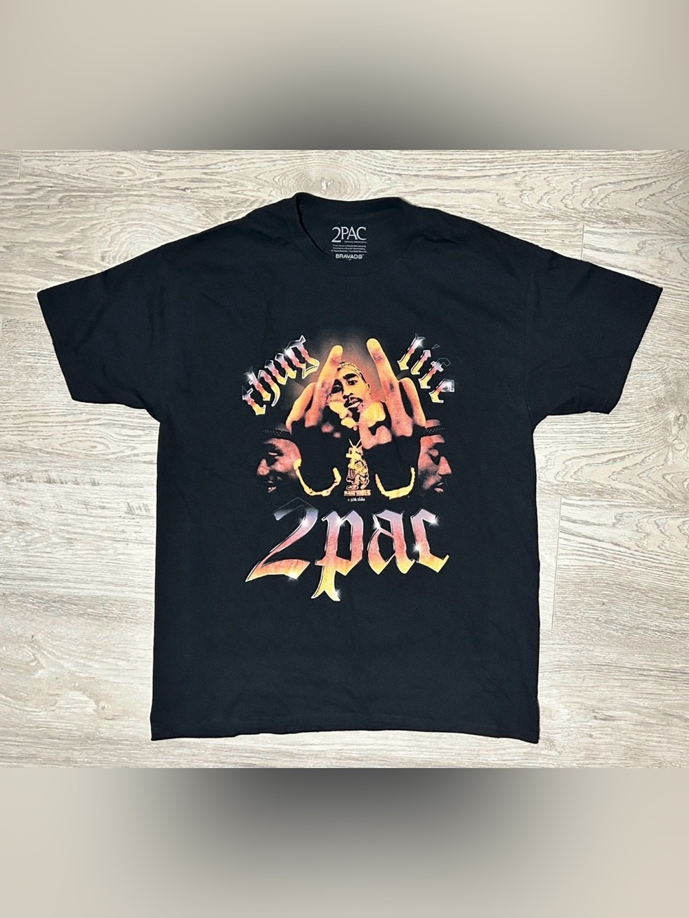 2Pac Shakur Thug Life Men’s Black Graphic T-shirt